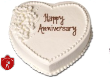 Heart Shaped Vanilla Cake (2 Kg)